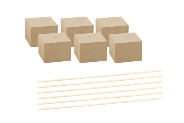 6 socles en bois medium - Socles à poser - 10doigts.fr