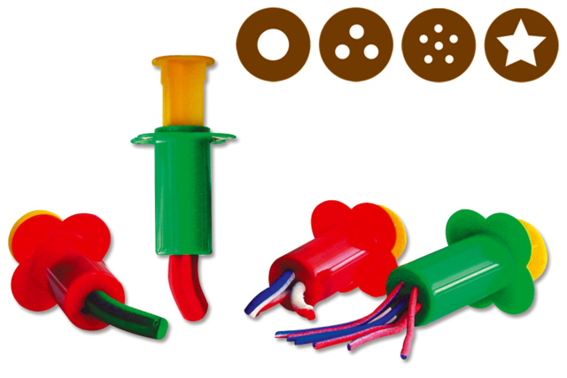 Set de 4 Pistons d'extrusion - Outils de Modelage - 10doigts.fr
