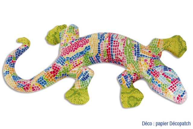 Lézard en carton papier maché - Animaux en carton - 10doigts.fr