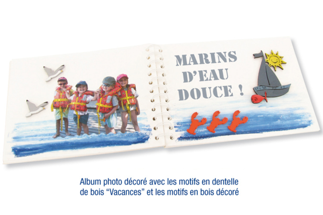 Motifs La mer en bois décoré - Déco en bois peint - 10doigts.fr