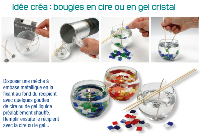 Gel cristal bougie - Cires pour bougies - 10doigts.fr