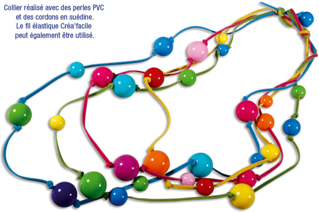 Set d'environ 180 perles en plastique, couleurs vives et tailles assorties - Perles Acrylique - 10doigts.fr