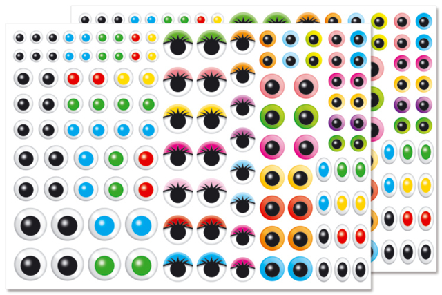 Gommettes yeux - Gommettes yeux, visages et smileys pour des créations pleines d’expression - 10doigts.fr