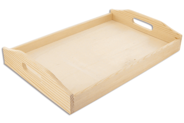 Plateau rectangulaire en bois - Plateaux en bois à décorer - 10doigts.fr