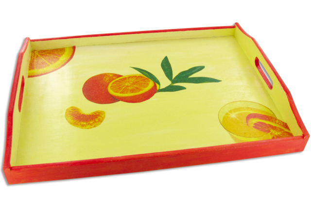 Plateau rectangulaire en bois - Plateaux en bois à décorer - 10doigts.fr