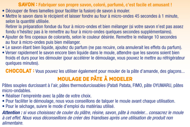 Conseils et astuces pour l'utilisation des moules (suite) - Moules pour plâtre, savon, béton ... - 10doigts.fr