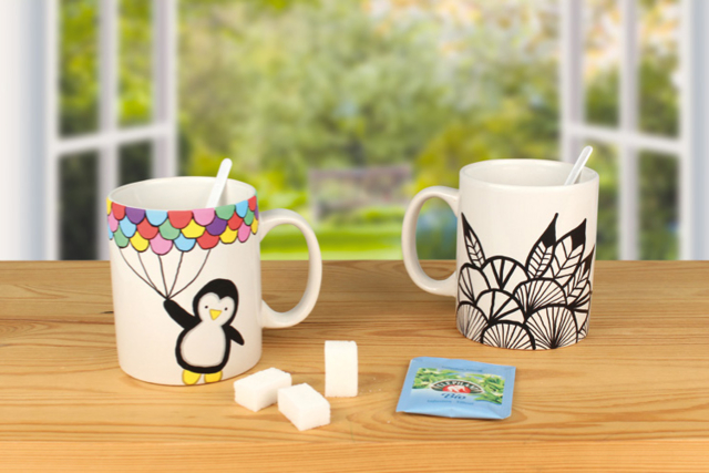 Mug en porcelaine blanche - Supports en céramique à décorer - 10doigts.fr