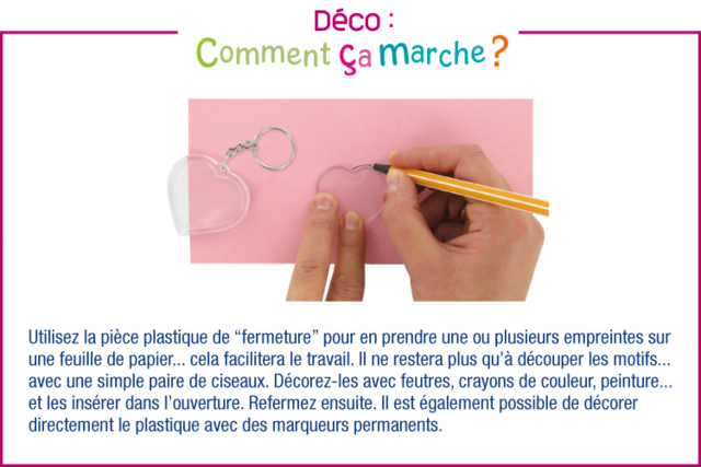 Porte-clefs en plastique transparent à personnaliser - Plastique Transparent - 10doigts.fr