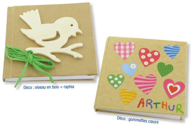 Idée Créa sur carnet en carton papier mâché - Albums et carnets à personnaliser - 10doigts.fr