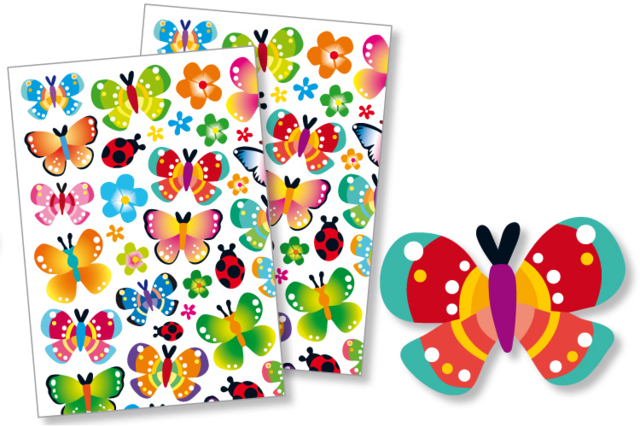 Gommettes papillons - Des gommettes animaux pour créer et apprendre dès la maternelle - 10doigts.fr