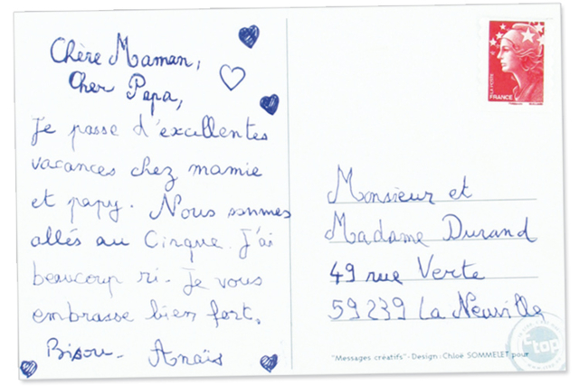 Set carte postale "Enfant cœur" - Gommettes Histoires et décors - 10doigts.fr