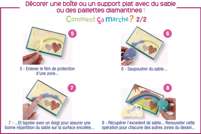 Décorer une boîte en bois avec une carte sable - Scotch et adhésifs - 10doigts.fr