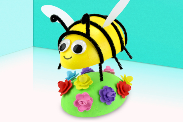 Abeille 3D - Yeux mobiles - 10doigts.fr