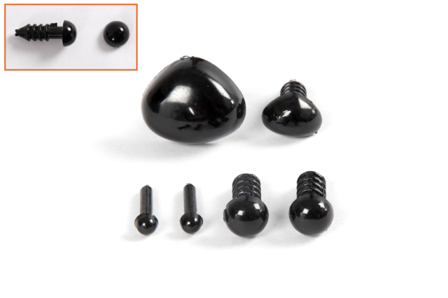 Accessoires yeux et nez à visser – 22 pces - Outils de Modelage - 10doigts.fr