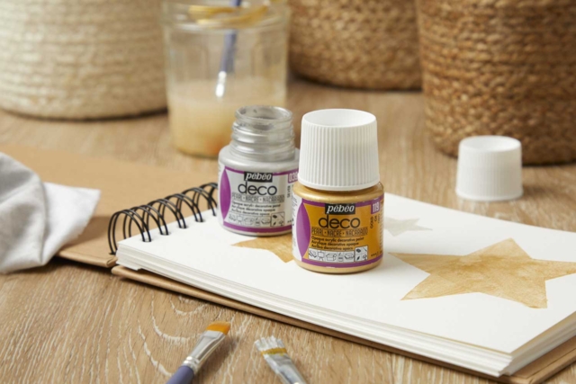Acrylique déco mate, 45 ml - or - Peinture acrylique mate - 10doigts.fr