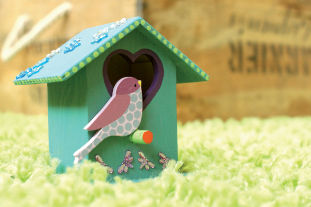 arbre à oiseaux - Déco en bois peint - 10doigts.fr