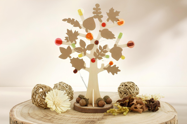 Arbre d'automne lumineux - Boîtes et supports à bijoux : l'écrin de vos créations - 10doigts.fr