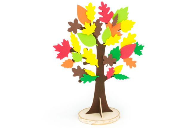 arbre feuilles en mousse EVA - Boîtes et supports à bijoux : l'écrin de vos créations - 10doigts.fr