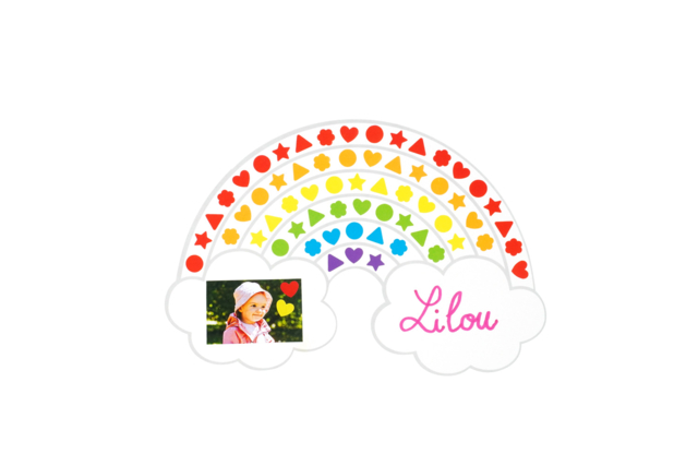 Arc-en-ciel à décorer + gommettes - 6 cartes - Kits créatifs avec gommettes : le plein d’idées pour les petits artistes - 10doigts.fr