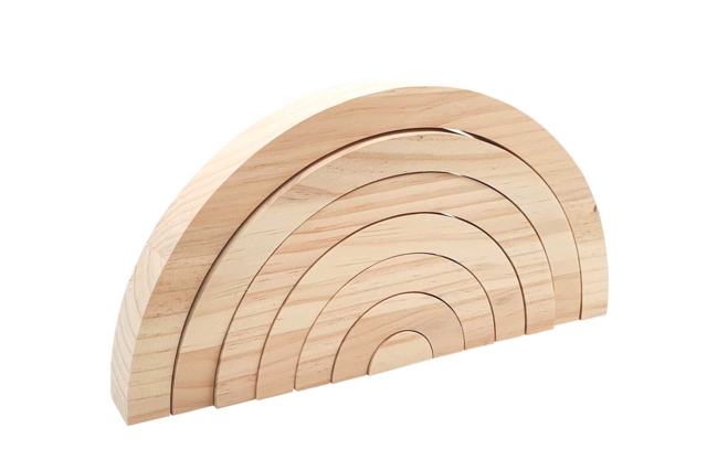 Arc en ciel en bois naturel - Jeux et Jouets en bois à décorer - 10doigts.fr