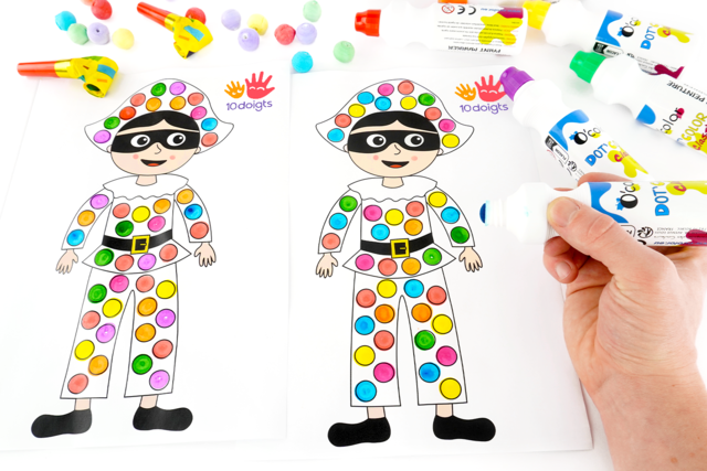 Arlequin à tamponner - Encres liquides : la pureté de la couleur pour vos dessins - 10doigts.fr