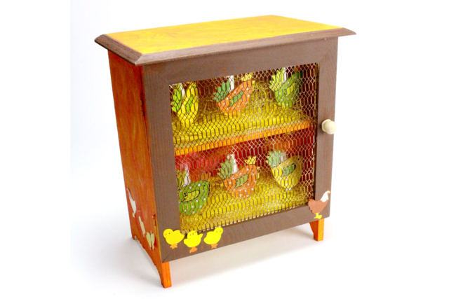 armoire à oeurfs pâques - Objets en bois à décorer pour la cuisine - 10doigts.fr