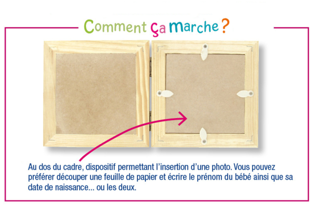 astuce dyptique cadre en bois - Cadres photo en bois à décorer - 10doigts.fr