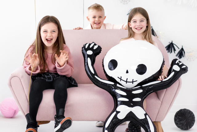 ballon squelette aluminium halloween - Ballons d'halloween - 10doigts.fr