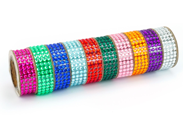 bandes de strass en rouleau - Strass autocollants - 10doigts.fr