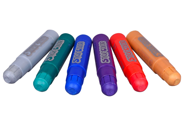 bâton gouache stick solide métallisé - Peinture gouache solide : l'innovation pour peindre sans se tacher - 10doigts.fr