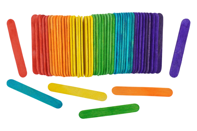 bâtonnet coloré en bois - Accessoires en bois - 10doigts.fr