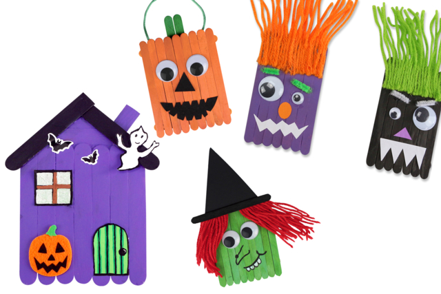 bâtons bois halloween - Accessoires en bois - 10doigts.fr