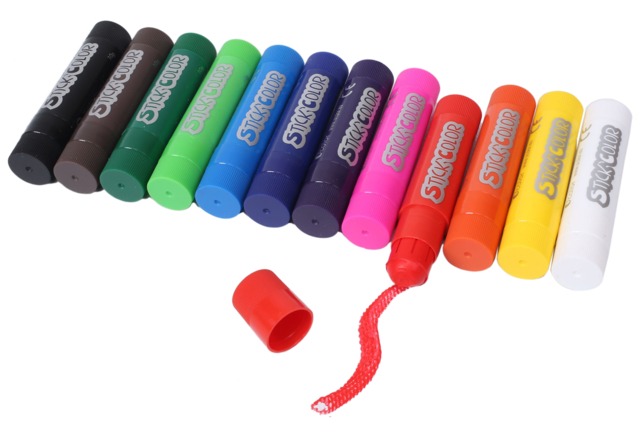 bâtons de gouache solide stick couleur - Peinture gouache solide : l'innovation pour peindre sans se tacher - 10doigts.fr