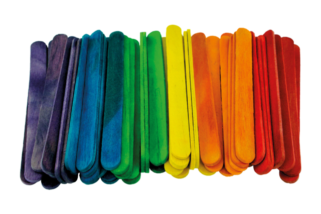 bâtons d'esquimaux colorés en bois - Accessoires en bois - 10doigts.fr