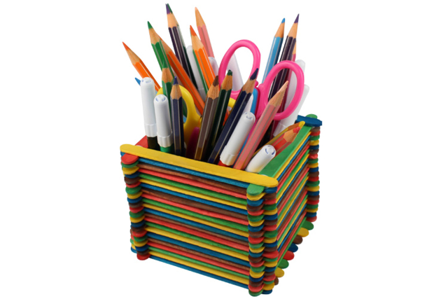 Bâtons d'esquimaux en bois coloré 11.4 cm - 500 pièces - Accessoires en bois - 10doigts.fr