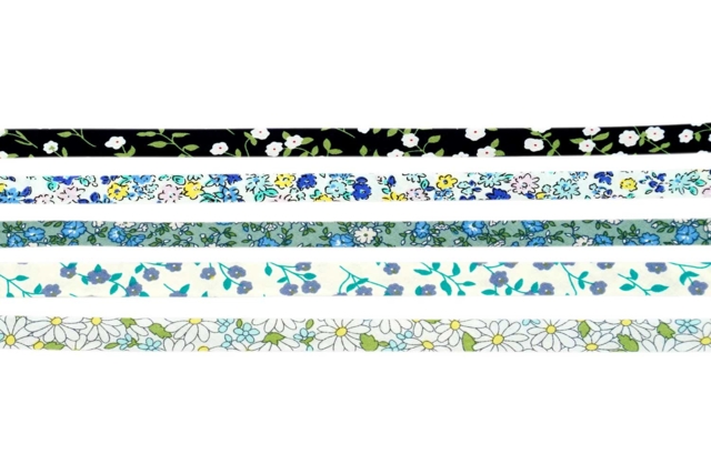Biais coton Liberty - 5 rubans - Rubans - 10doigts.fr