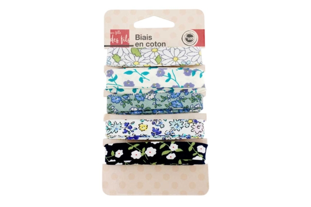 Biais coton Liberty - Set de 5 - Rubans - 10doigts.fr