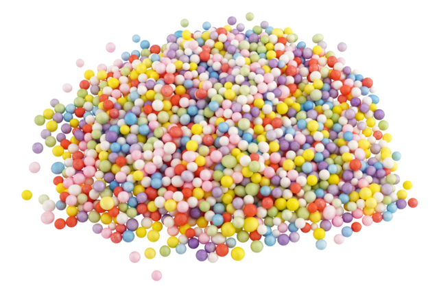 billes colorées en polystyrène - Boules en polystyrène - 10doigts.fr