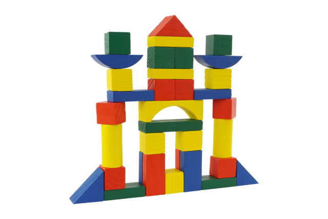 blocs construction bois enfants - Pièces de construction - 10doigts.fr