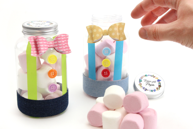 Bocal à bonbons fête des pères - Plastique Transparent - 10doigts.fr