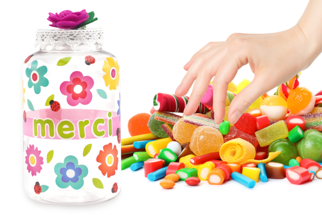 Bocal à gourmandises - Plastique Transparent - 10doigts.fr