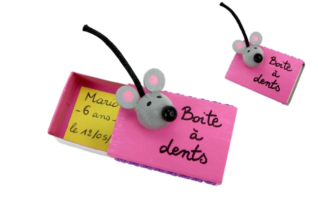 Boite à dents petite souris - Déco en bois peint - 10doigts.fr