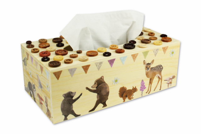 Boîte à mouchoirs animaux de la forêt - Boutons fantaisie et décoratifs pour tous vos DIY - 10doigts.fr