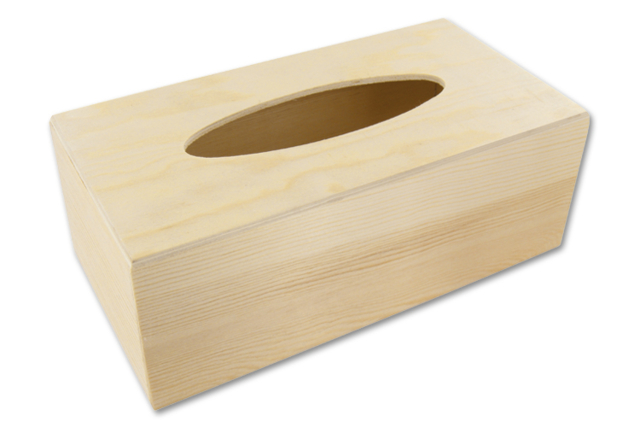 boite à mouchoirs en bois - Boîtes en bois à décorer - 10doigts.fr
