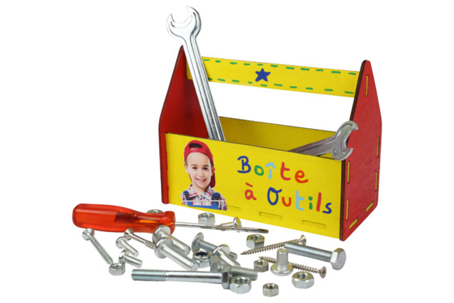 Boîte à outils vide-poche - Boîtes en bois à décorer - 10doigts.fr