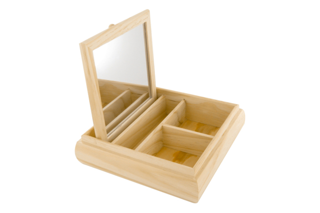 boite bijoux - Boîtes en bois à décorer - 10doigts.fr