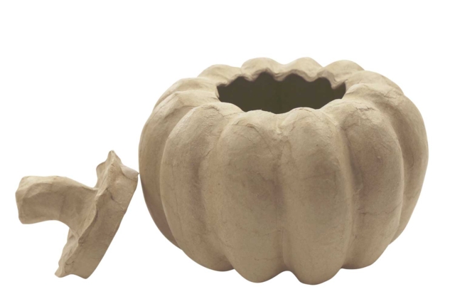 boite citrouille papier maché - Supports d'Halloween à décorer - 10doigts.fr