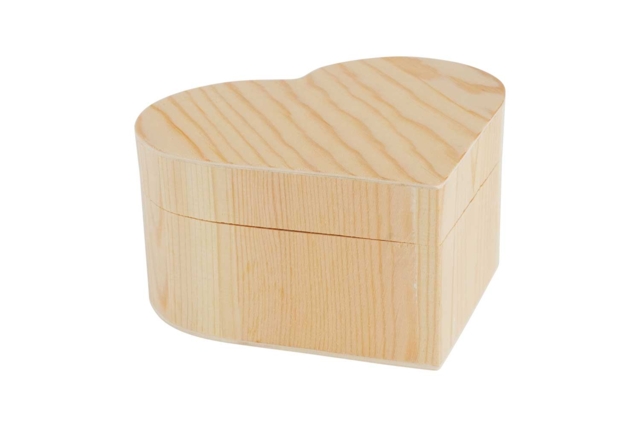 Boîte coeur en bois aimantée - Boîtes en bois à décorer - 10doigts.fr