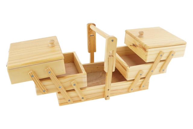 boite couture en bois - Accessoires de couture - 10doigts.fr
