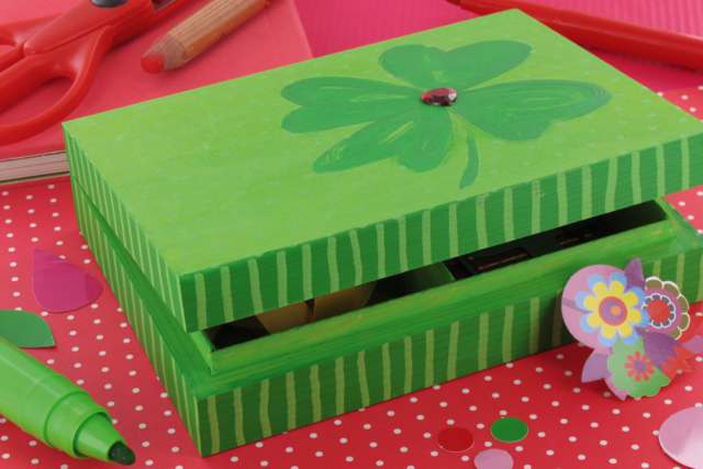boite en bois 2 compartiments  - Boîtes en bois à décorer - 10doigts.fr
